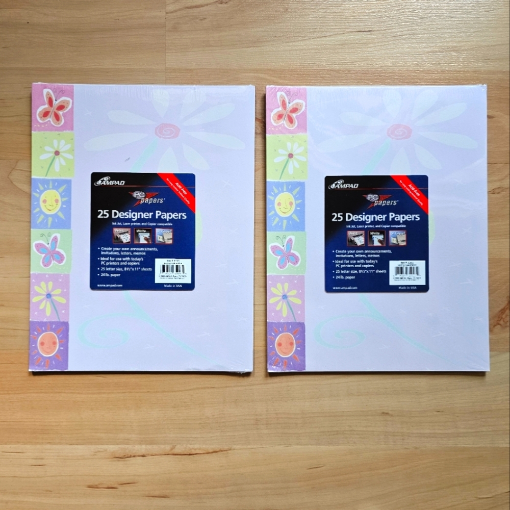 NWT AMPAD Stationery Paper "Spring Celebration" Lot of 2